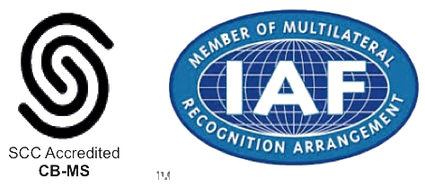 Accreditation mark — Standards Council of Canada (SCC) accredited · IAF MLA